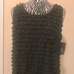 INC black ruffle tank top. Dressy Cute Sassy & NEW